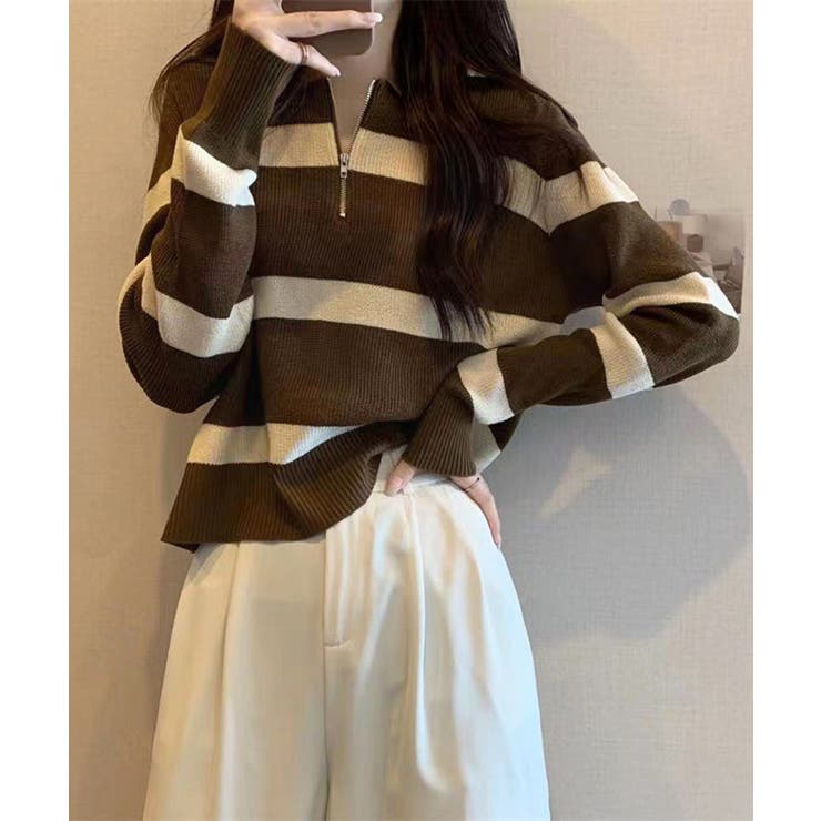 ニットトップス ハーフジップ 襟付き | SUNSHINE CLOSET | 詳細画像10 