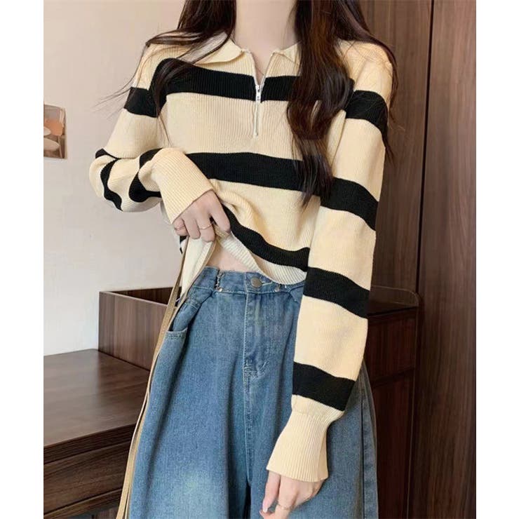 ニットトップス ハーフジップ 襟付き | SUNSHINE CLOSET | 詳細画像3 