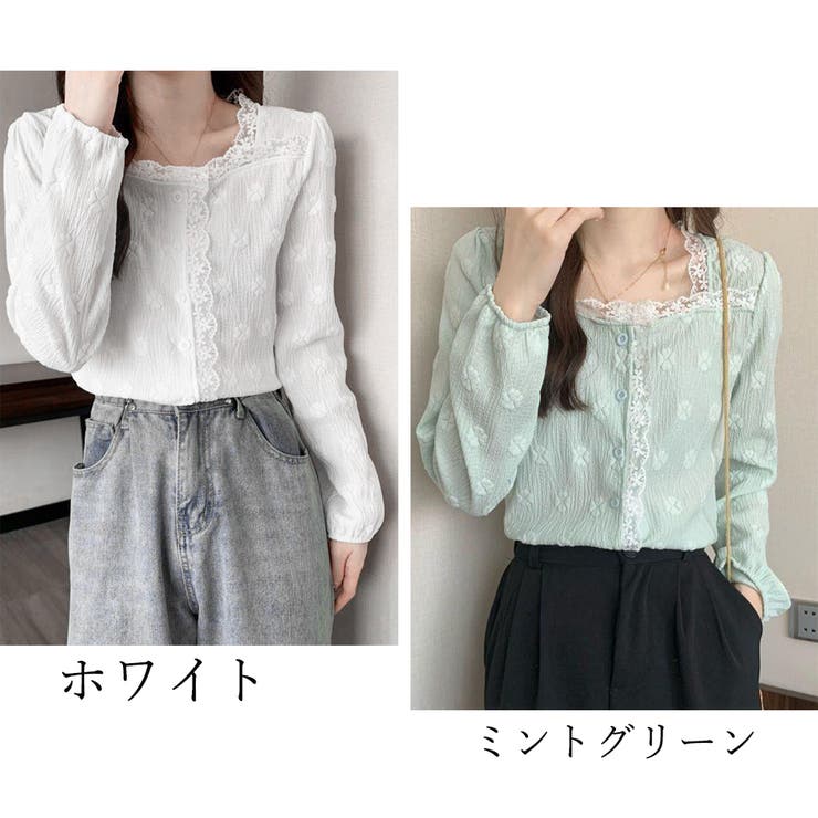 シャツブラウス レース切り替え 春秋 | SUNSHINE CLOSET | 詳細画像2 