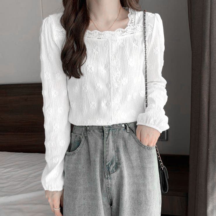 シャツブラウス レース切り替え 春秋 | SUNSHINE CLOSET | 詳細画像4 