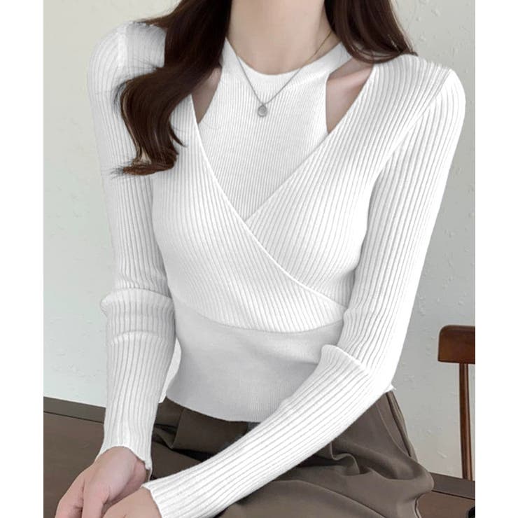 ニットトップス 長袖 レイヤード風 秋冬 | SUNSHINE CLOSET | 詳細画像1 