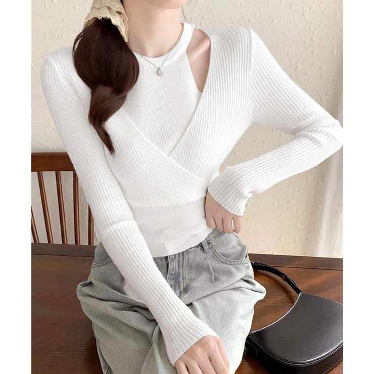 ニットトップス 長袖 レイヤード風 秋冬 | SUNSHINE CLOSET | 詳細画像2 