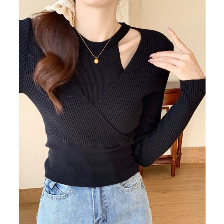 ニットトップス 長袖 レイヤード風 秋冬 | SUNSHINE CLOSET | 詳細画像4 