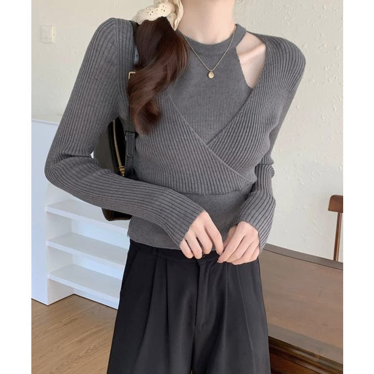 ニットトップス 長袖 レイヤード風 秋冬 | SUNSHINE CLOSET | 詳細画像7 