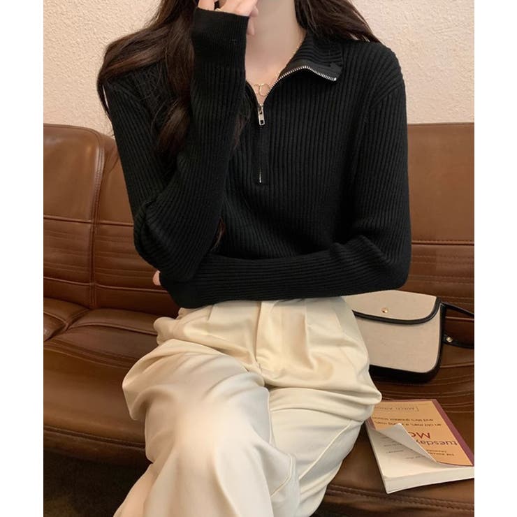 ニットトップス ハーフジップ 春秋冬 | SUNSHINE CLOSET | 詳細画像4 