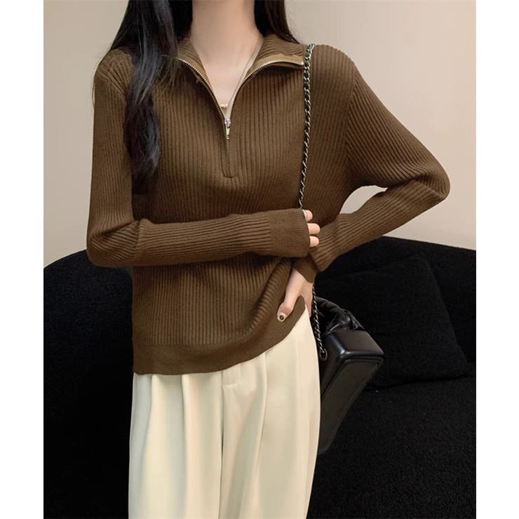 ニットトップス ハーフジップ 春秋冬 | SUNSHINE CLOSET | 詳細画像5 