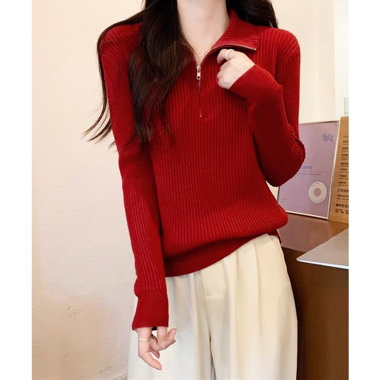 ニットトップス ハーフジップ 春秋冬 | SUNSHINE CLOSET | 詳細画像6 