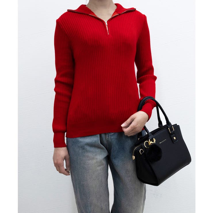 ニットトップス ハーフジップ 春秋冬 | SUNSHINE CLOSET | 詳細画像7 