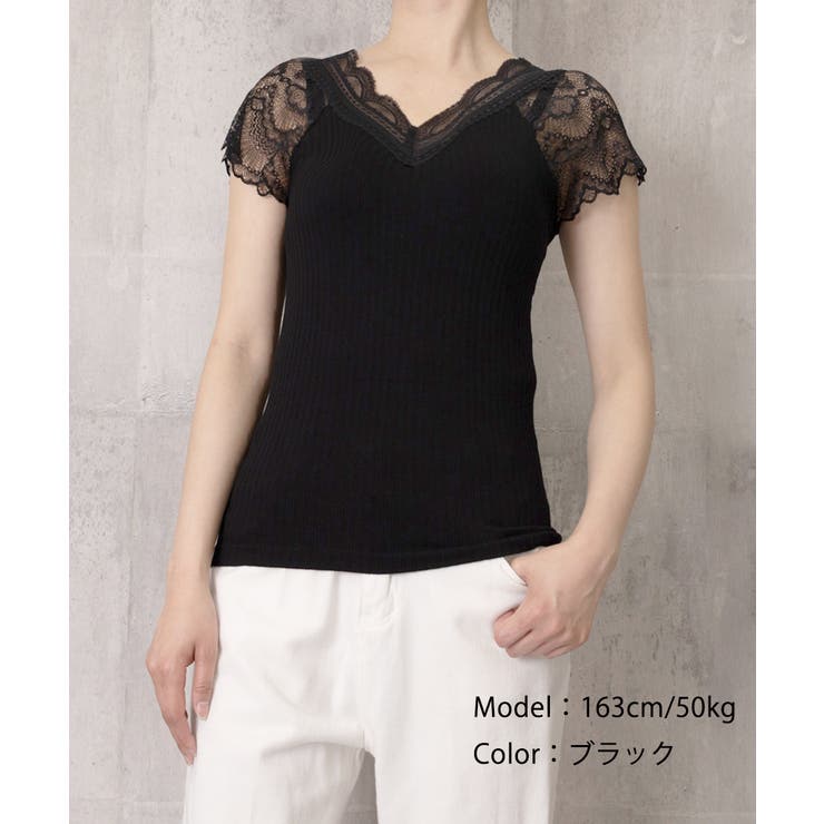 レディース レース切替トップス きれいめ重ね着 | SUNSHINE CLOSET | 詳細画像6 
