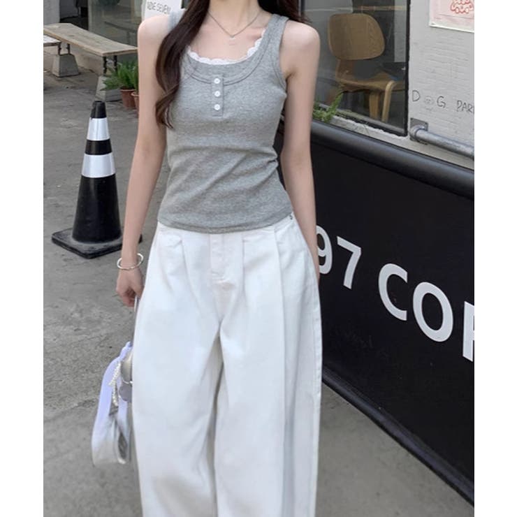 タンクトップ Uネック 韓国風 重ね着 | SUNSHINE CLOSET | 詳細画像3 