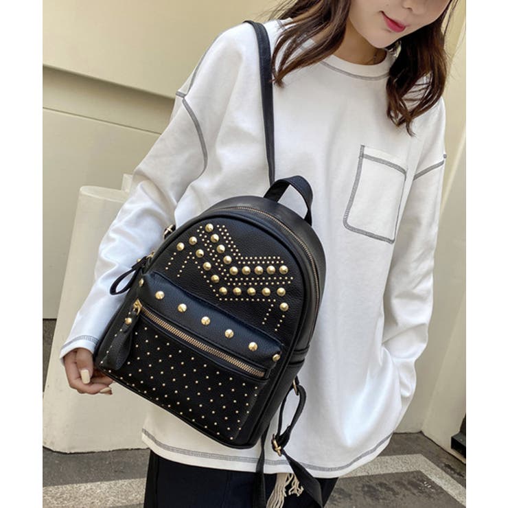 リュックサック スタッズ フェイクレザー | SUNSHINE CLOSET | 詳細画像3 