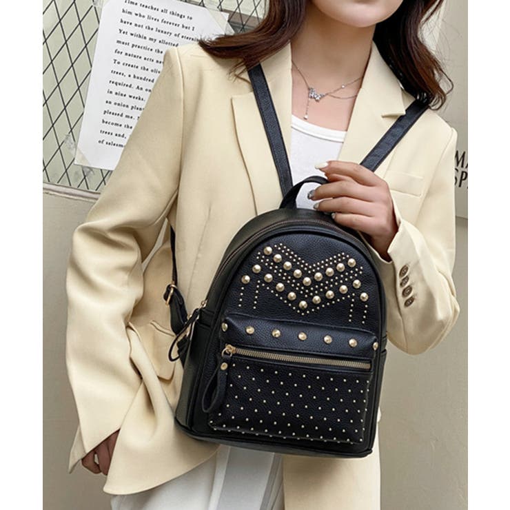 リュックサック スタッズ フェイクレザー | SUNSHINE CLOSET | 詳細画像4 