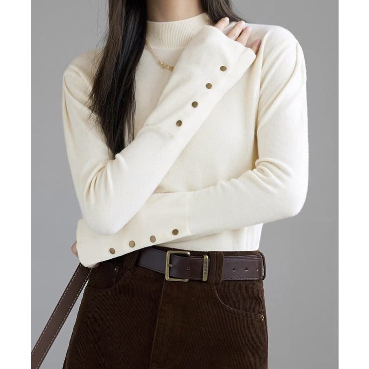 ニットトップス 長袖 ハイネック 重ね着 | SUNSHINE CLOSET | 詳細画像1 