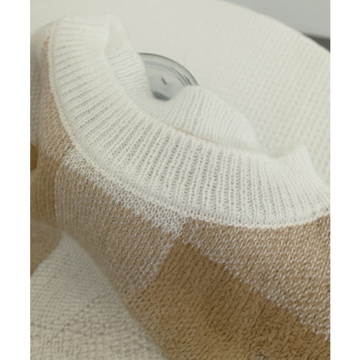 チェック柄ニット ショート丈 長袖ニット | SUNSHINE CLOSET | 詳細画像12 