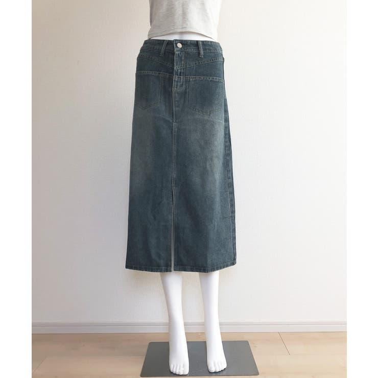 デニムスカート ロング フロントスリット | SUNSHINE CLOSET | 詳細画像10 