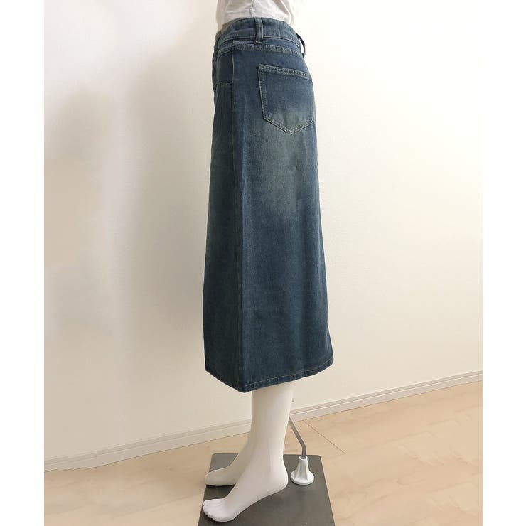 デニムスカート ロング フロントスリット | SUNSHINE CLOSET | 詳細画像11 