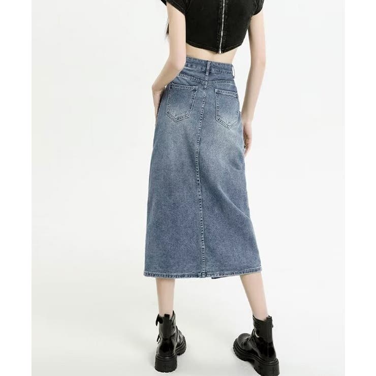 デニムスカート ロング フロントスリット | SUNSHINE CLOSET | 詳細画像2 