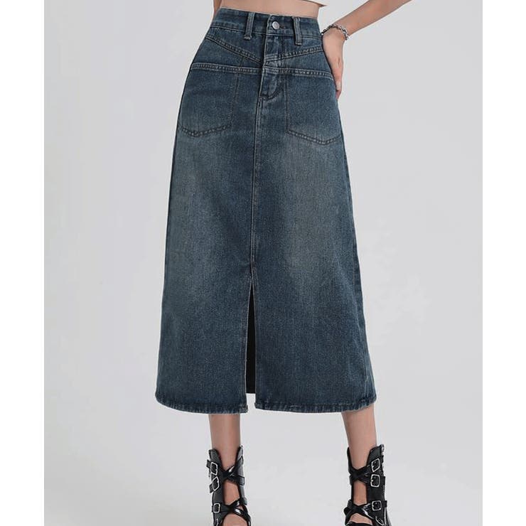 デニムスカート ロング フロントスリット | SUNSHINE CLOSET | 詳細画像7 