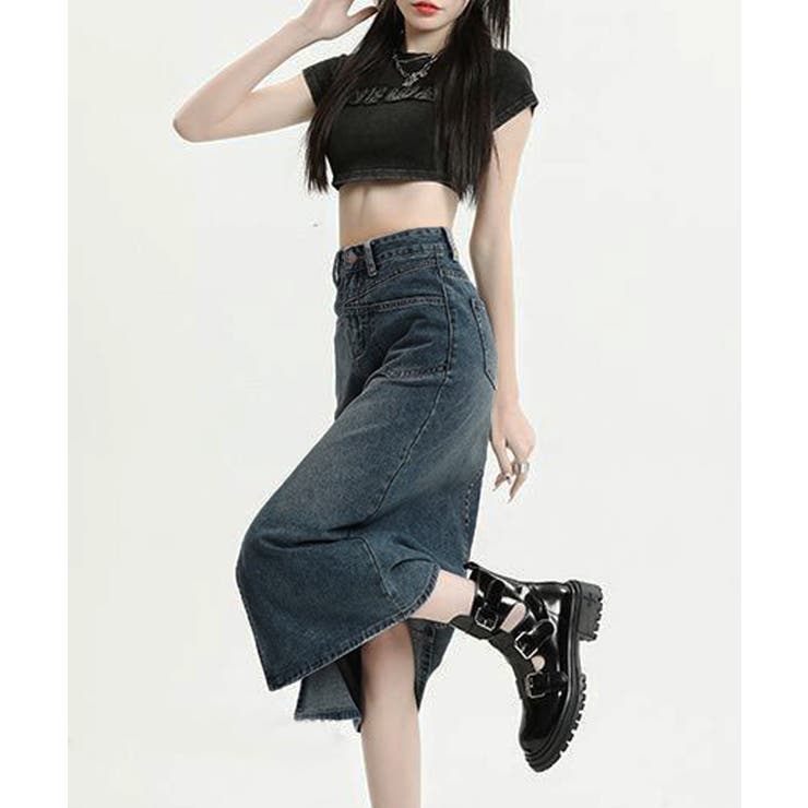 デニムスカート ロング フロントスリット | SUNSHINE CLOSET | 詳細画像9 