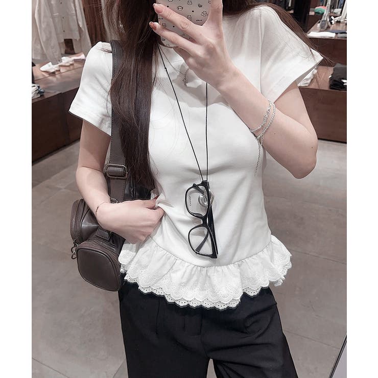evelyn 白 半袖 ファッション 夏服 量産 m38732356034_1.jpg?1625958153
