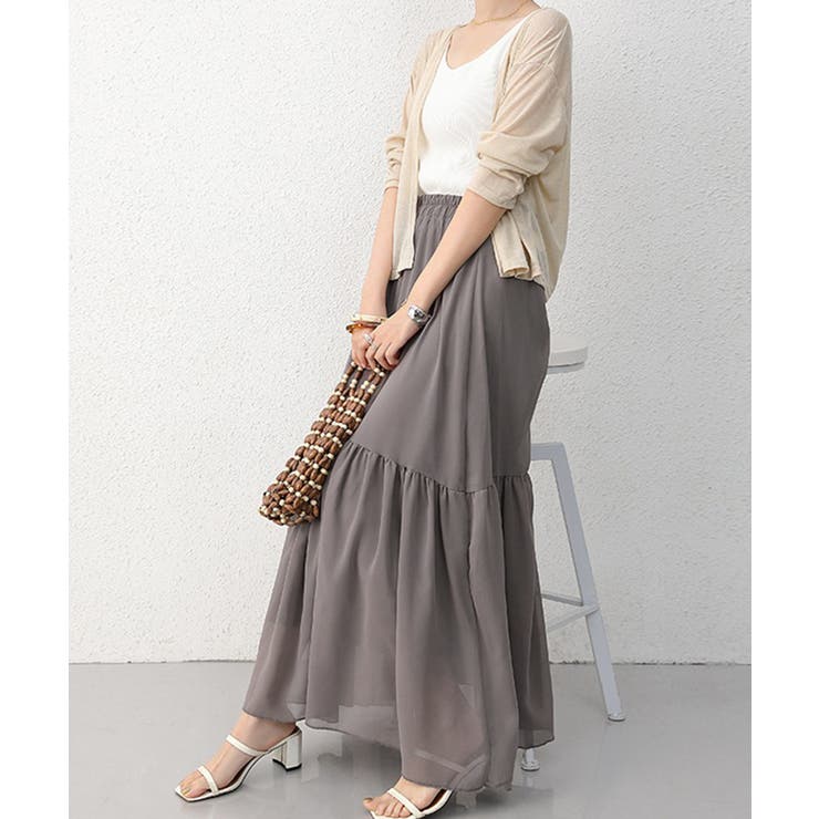 ロングスカート シフォン 裏地付き 春夏 | SUNSHINE CLOSET | 詳細画像4 