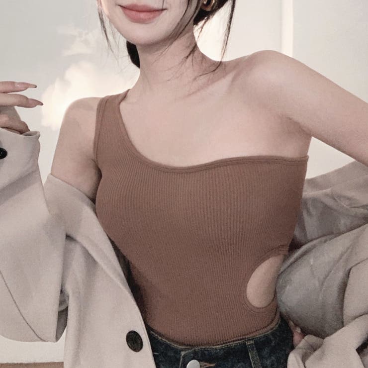 ブラトップ ノースリーブ ワンショルダー | SUNSHINE CLOSET | 詳細画像6 