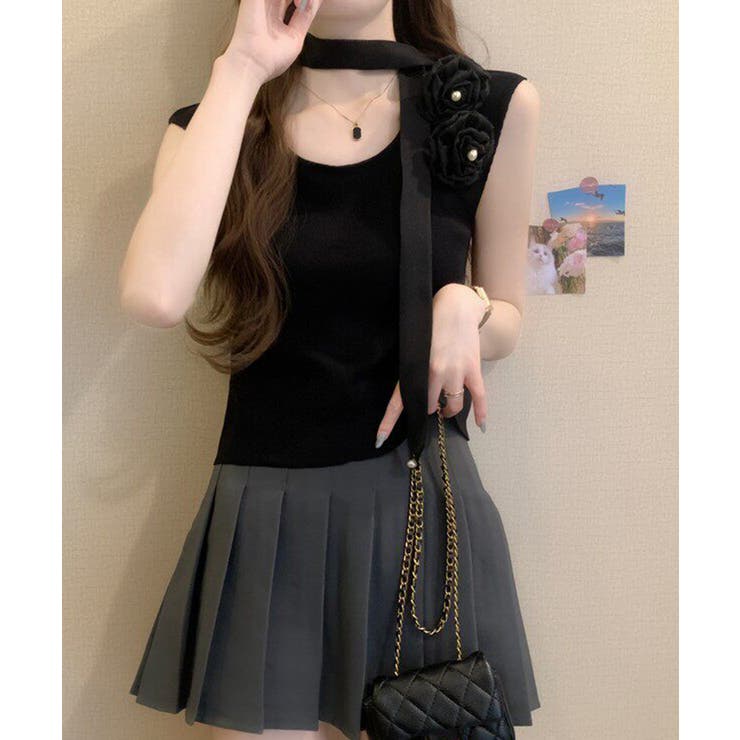 サマーニット フレンチスリーブ ニットトップス | SUNSHINE CLOSET | 詳細画像4 
