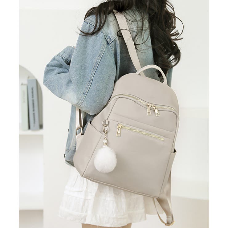 リュックサック 軽量 ファーチャーム付き | SUNSHINE CLOSET | 詳細画像3 