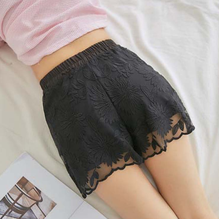 ペチパンツ レース ショートパンツ[品番：AGCW0006137