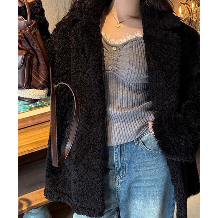 ニットトップス レースネック 長袖 秋冬 | SUNSHINE CLOSET | 詳細画像2 