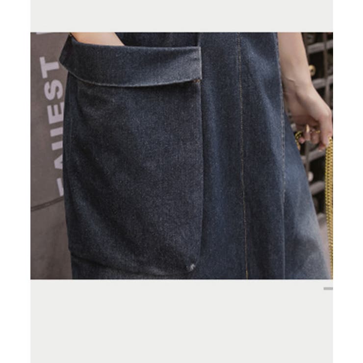 サロペット ロング丈 デニムワンピース | SUNSHINE CLOSET | 詳細画像4 