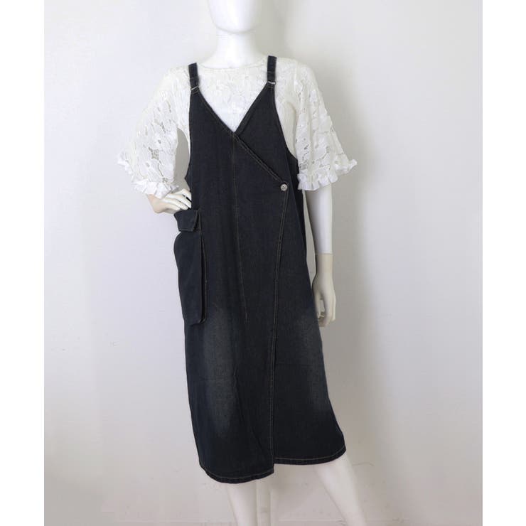 サロペット ロング丈 デニムワンピース | SUNSHINE CLOSET | 詳細画像8 