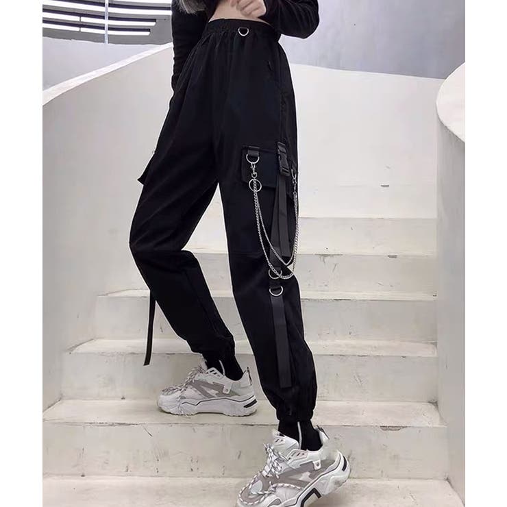 カーゴパンツ チェーン付き ボトムス[品番：AGCW0005676