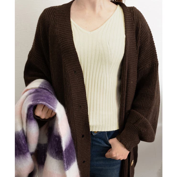 ニットトップス Vネックセーター 春秋冬[品番：AGCW0006139]｜SUNSHINE