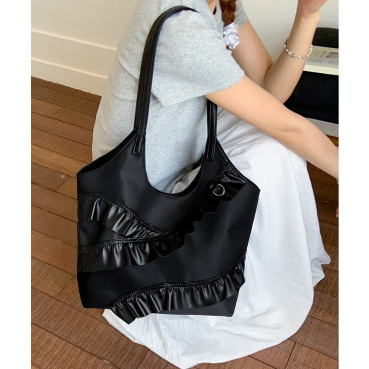 トートバッグ 大容量 肩掛けバッグ 合皮 | SUNSHINE CLOSET | 詳細画像4 