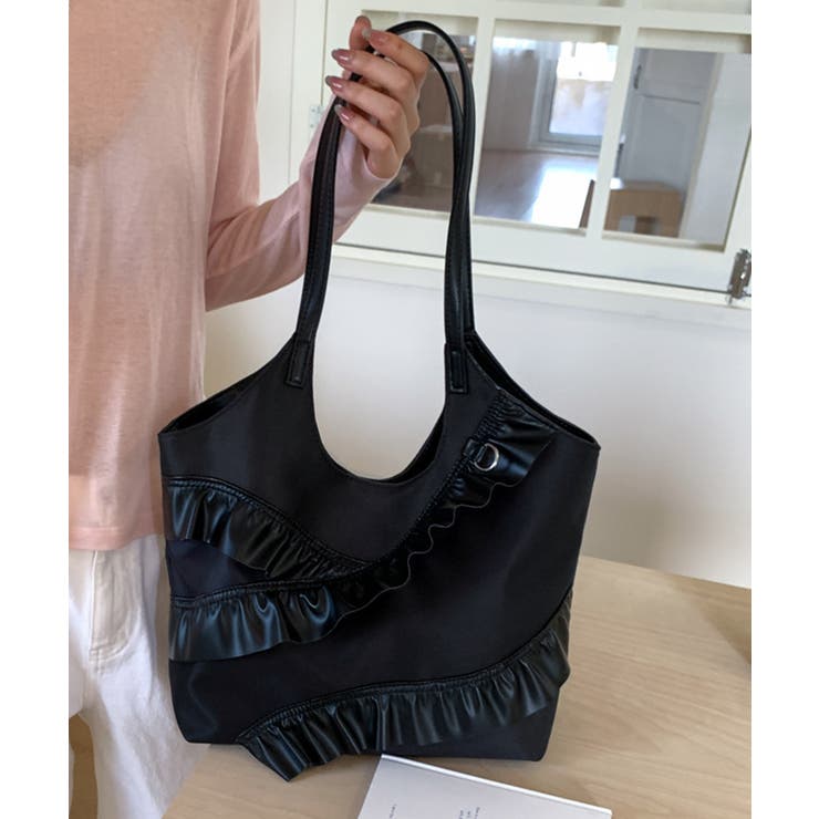 トートバッグ 大容量 肩掛けバッグ 合皮 | SUNSHINE CLOSET | 詳細画像5 