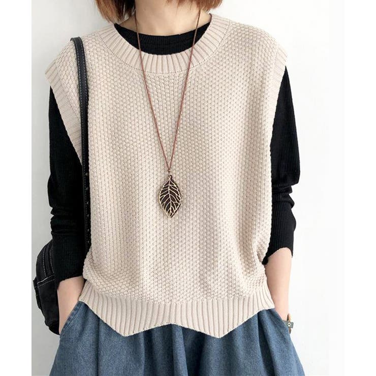 ニットベスト ゆったり 重ね着 春秋冬服 | SUNSHINE CLOSET | 詳細画像1 