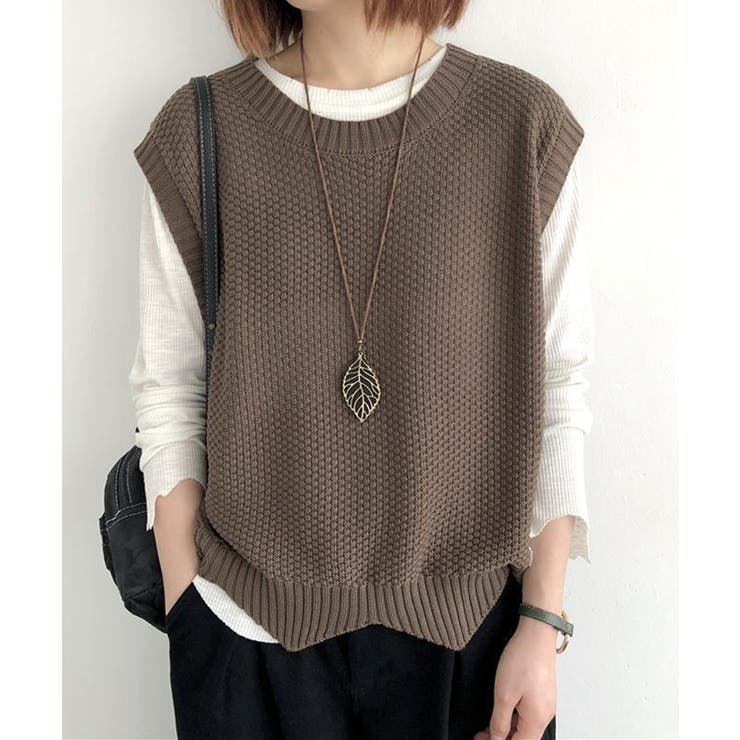 ニットベスト ゆったり 重ね着 春秋冬服 | SUNSHINE CLOSET | 詳細画像4 