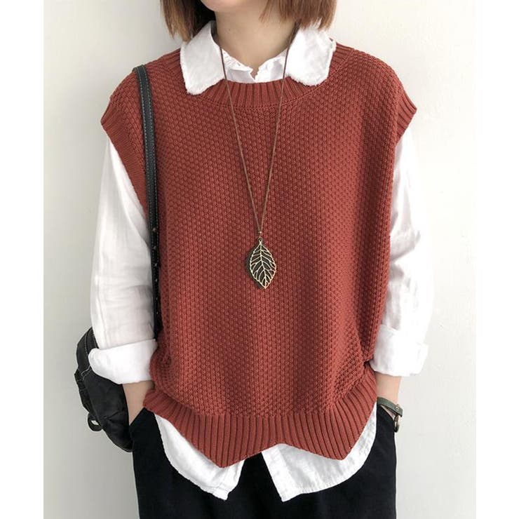 ニットベスト ゆったり 重ね着 春秋冬服 | SUNSHINE CLOSET | 詳細画像6 