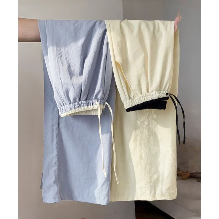 ハイウエストパンツ配色ウエスト 冷感タッチとろみパンツ 体型カバーストレートパン… | SUNSHINE CLOSET | 詳細画像21 