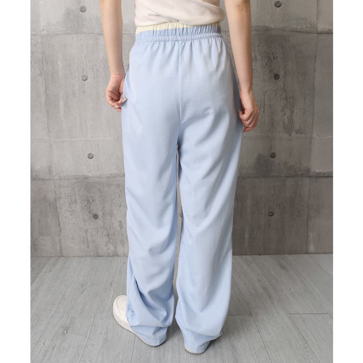 ハイウエストパンツ配色ウエスト 冷感タッチとろみパンツ 体型カバーストレートパン… | SUNSHINE CLOSET | 詳細画像24 