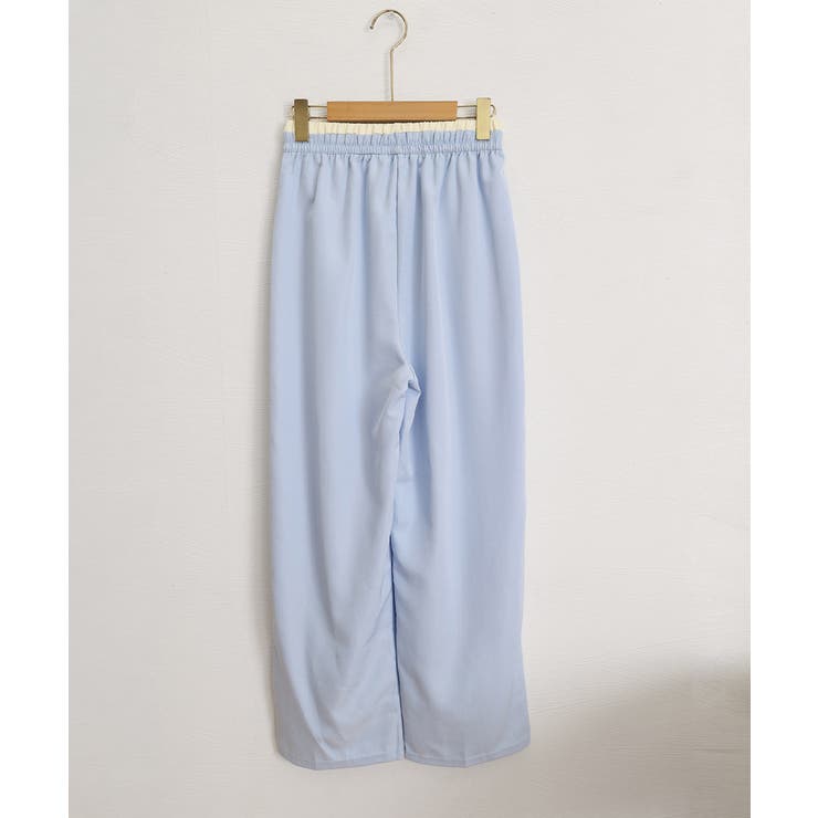 ハイウエストパンツ配色ウエスト 冷感タッチとろみパンツ 体型カバーストレートパン… | SUNSHINE CLOSET | 詳細画像26 