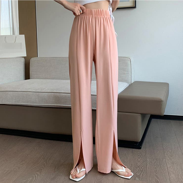 ピンク | スリットパンツ ハイウエストカラーパンツ | SUNSHINE CLOSET