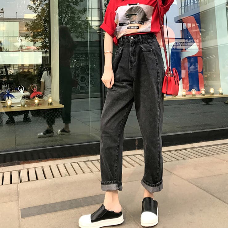 ブラック | デニム リラックス パンツ | SUNSHINE CLOSET