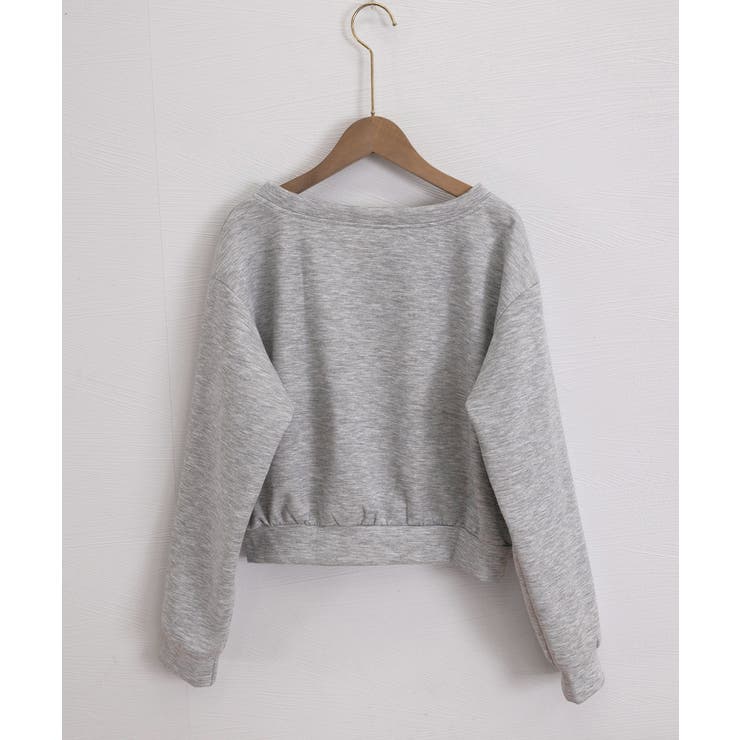 ワンショルトレーナーレディース 韓国風長袖プルオーバー 大人可愛い着やせトップス | SUNSHINE CLOSET | 詳細画像19 