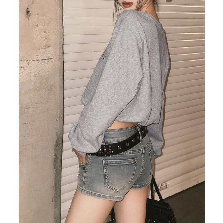 ワンショルトレーナーレディース 韓国風長袖プルオーバー 大人可愛い着やせトップス | SUNSHINE CLOSET | 詳細画像4 