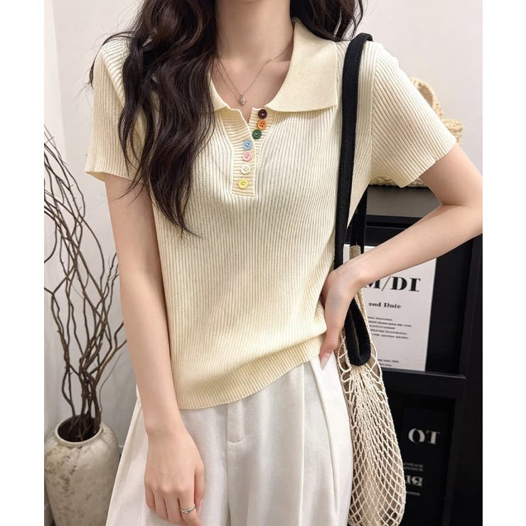 襟付きサマーニットレディース 春夏トップス新作 大人可愛い | SUNSHINE CLOSET | 詳細画像15 