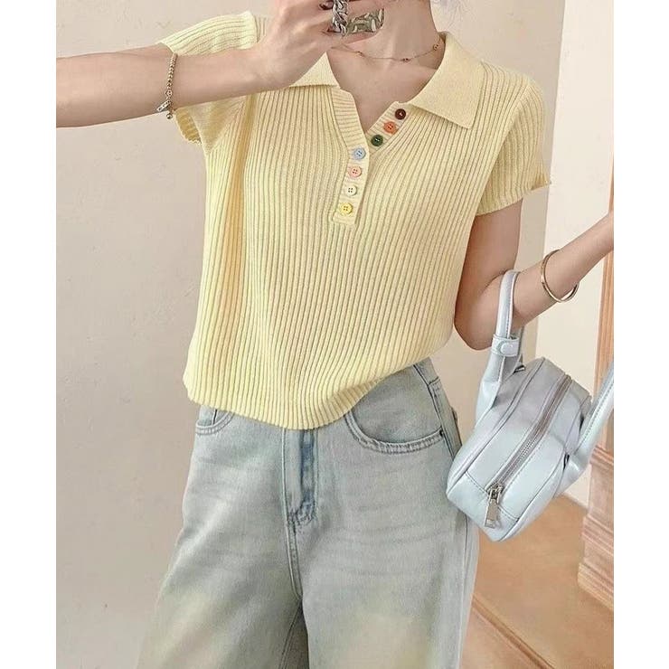 襟付きサマーニットレディース 春夏トップス新作 大人可愛い | SUNSHINE CLOSET | 詳細画像19 
