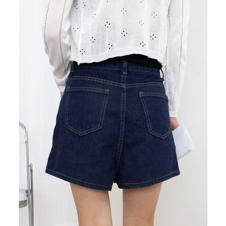 デニムスカパンハイウエストショートパンツ | SUNSHINE CLOSET | 詳細画像17 