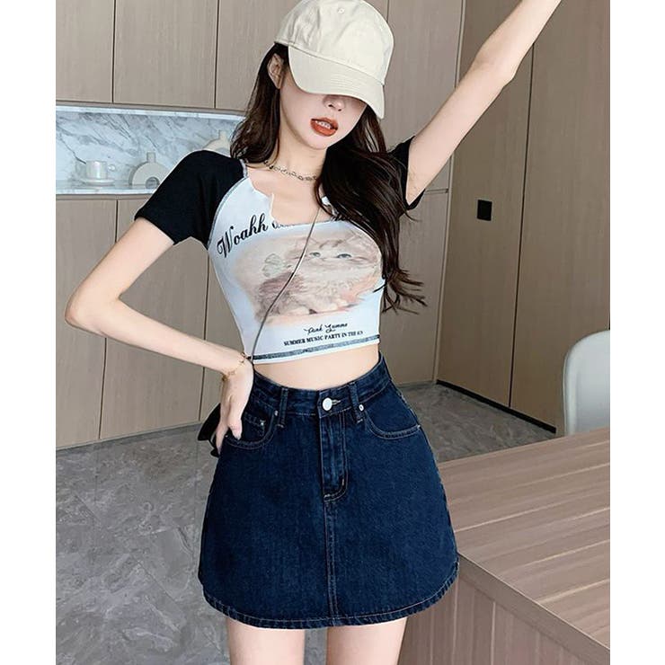 デニムスカパンハイウエストショートパンツ | SUNSHINE CLOSET | 詳細画像3 